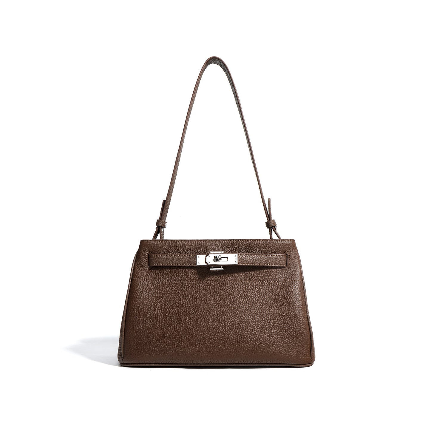 Bolsa Feminina em Couro com Fecho Vintage – Design Underarm & Crossbody