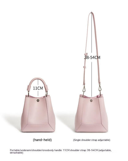 Bolsa Bucket em Couro Genuíno com Design Contemporâneo