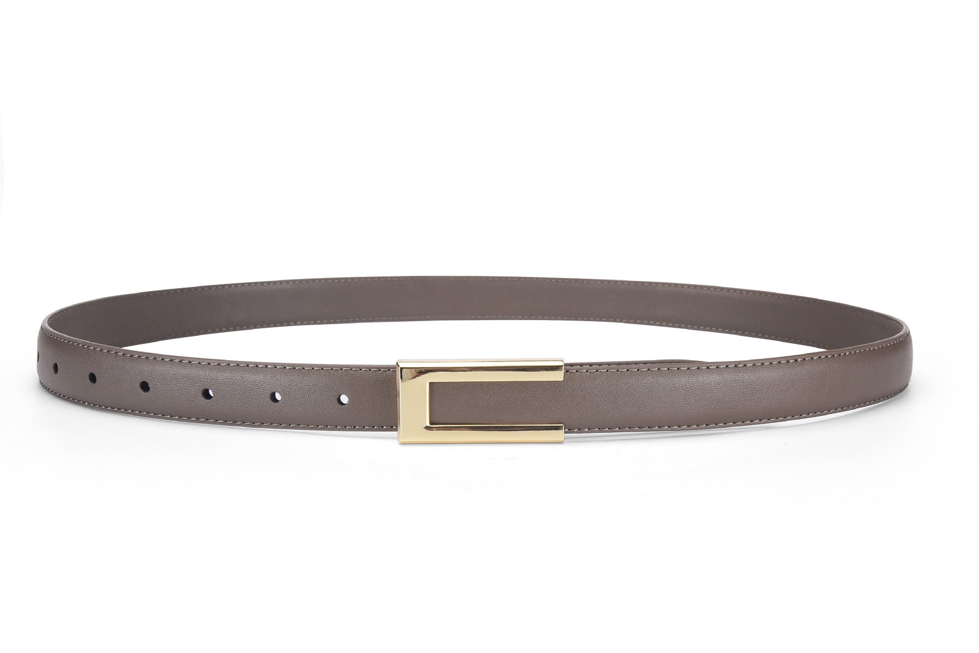 Cinto Feminino Fino em Couro Genuíno Estilo Retrô