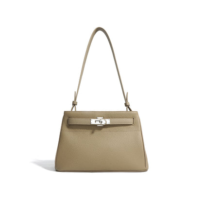 Bolsa Feminina em Couro com Fecho Vintage – Design Underarm & Crossbody