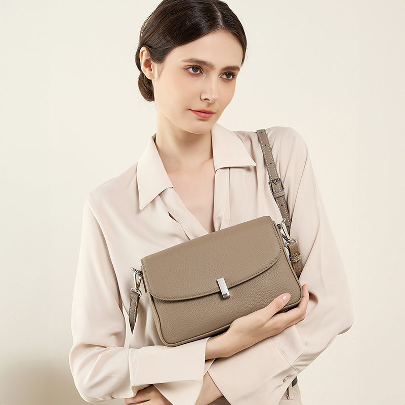 Bolsa Transversal Feminina em Couro – Grande Capacidade & Design Sofisticado