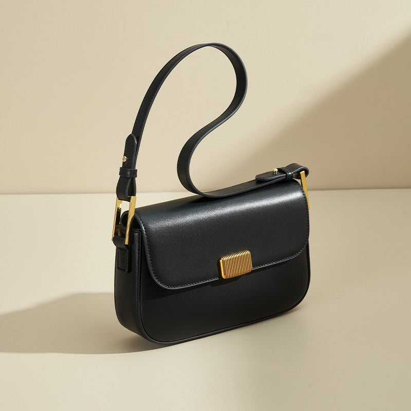 Bolsa Transversal Feminina em Couro com Alça de Ombro