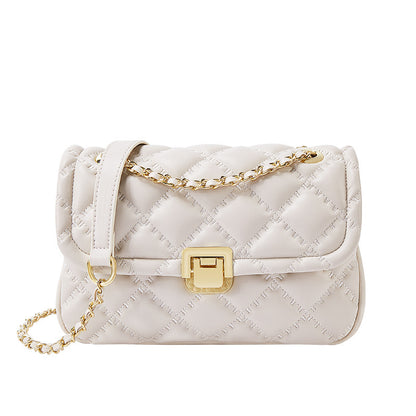Bolsa Transversal Feminina em Couro Legítimo com Alça de Corrente – Sofisticação em Cada Detalhe