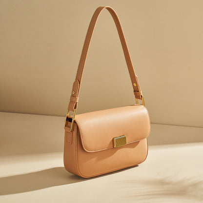 Bolsa Transversal Feminina em Couro com Alça de Ombro