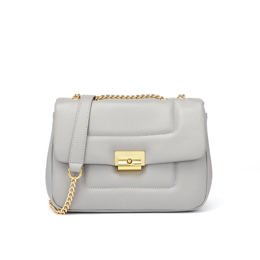 Bolsa Feminina Transversal em Couro – Design Retrô com Tampa Elegante
