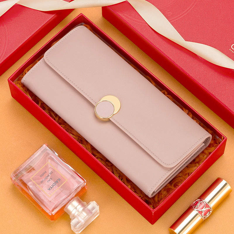 Carteira Feminina Longa em Couro – Grande Capacidade e Elegância