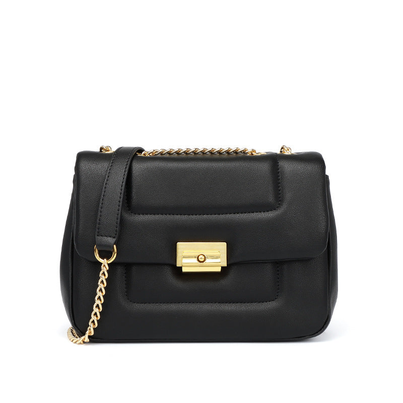 Bolsa Feminina Transversal em Couro – Design Retrô com Tampa Elegante